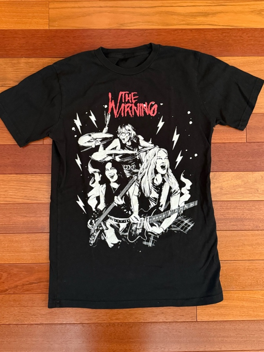 The Warning Band 2023 Error Tour T-Shirt Two Sided Graphic Black Print - Medium